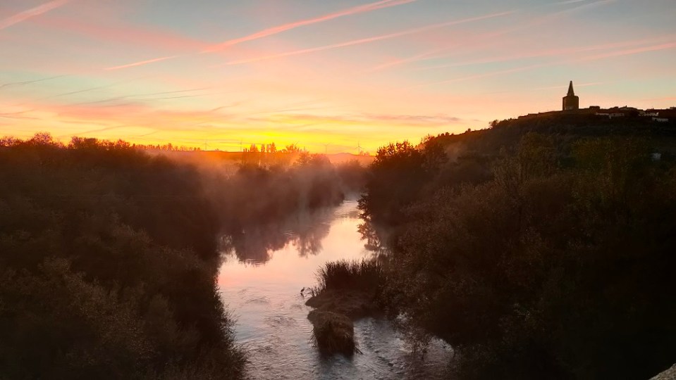 au petit matin sur le pont romain à la sortie de Galisteo